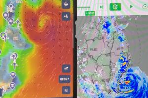 台風5号位置チェックの画像